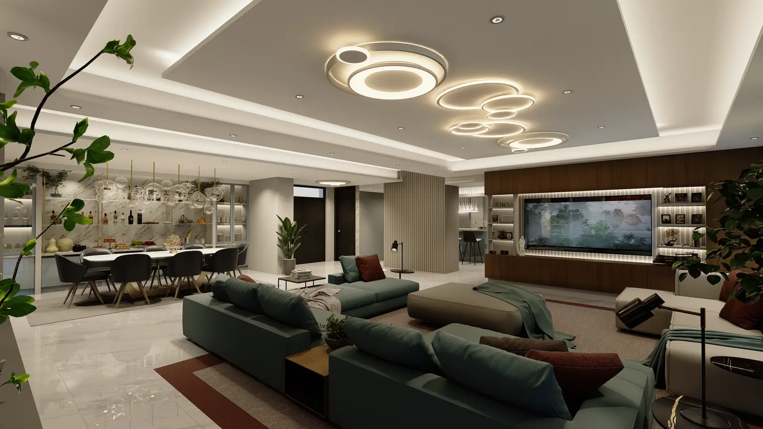 Penthouse living room